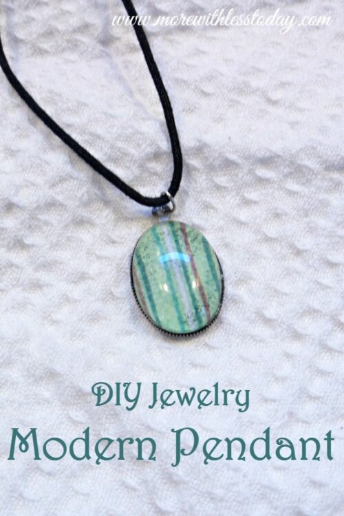 DIY Jewelry Modern Pendant - More With Less Today