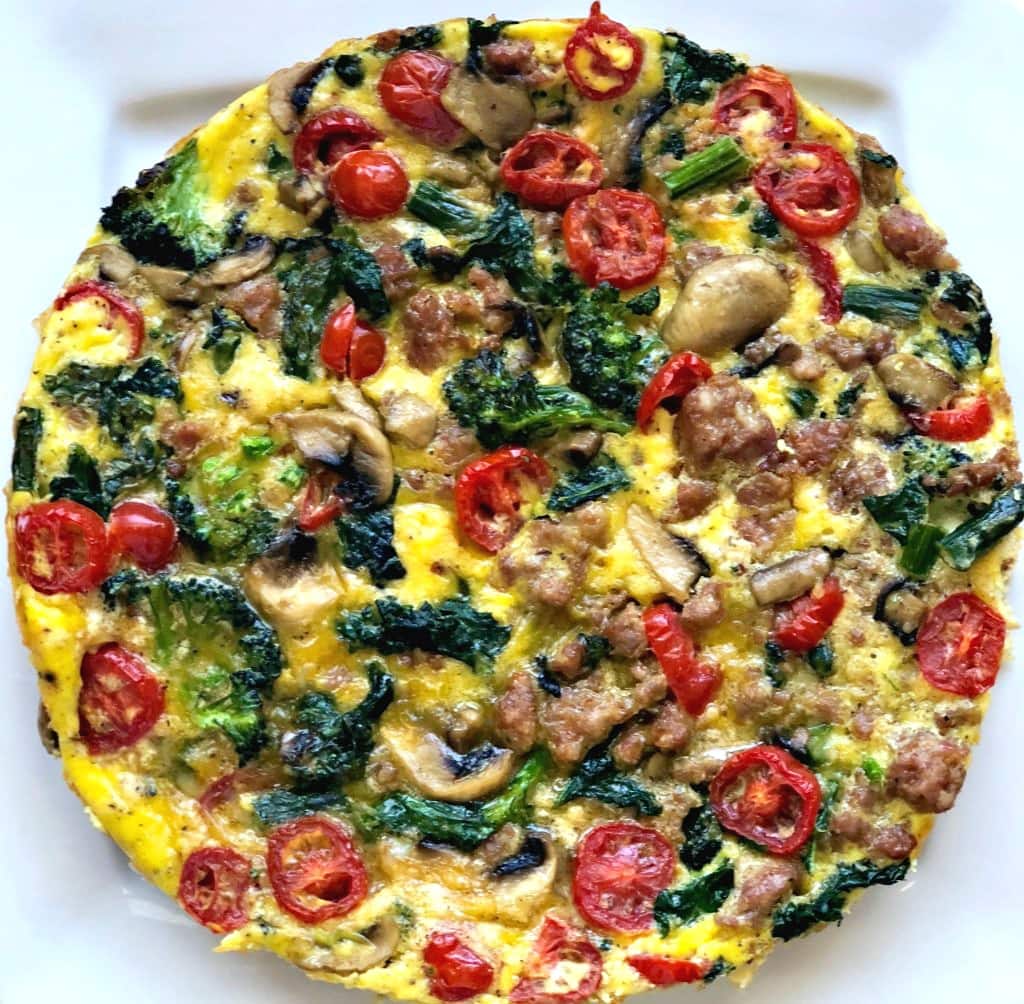 The BEST and Easiest Frittata Recipe You'll Ever Make- Use Your Leftovers!